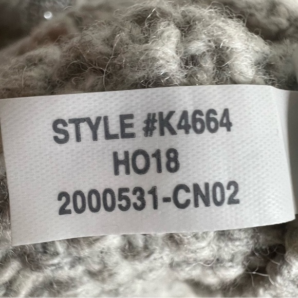 J. Crew Merino Wool Blend Cable Knit Sequin Sweater Heather Dusk Grey Size Small - Picture 5 of 8